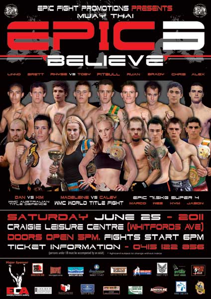 Epic 3 “Believe” in Australia