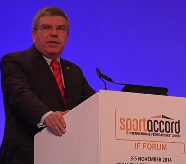 IOC President Opens the 2014 SportAccord IF Forum
