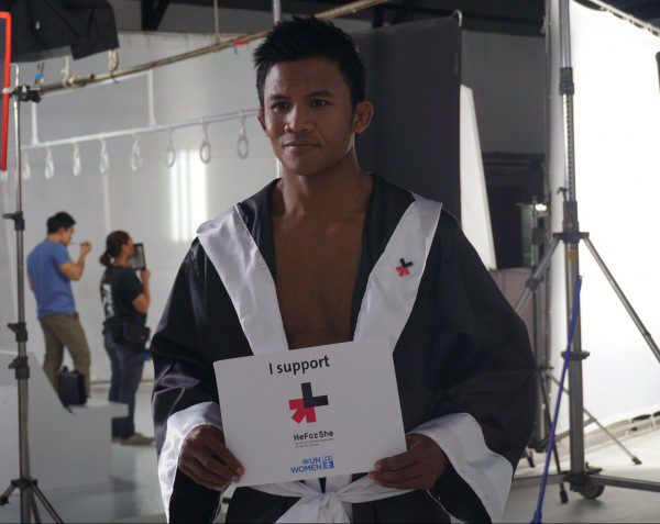 Superstar Buakaw Joins HeForShe Campaign with UN Women