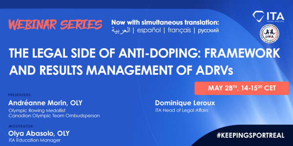 IFMA Stakeholders Participate in the ITA Webinar on the Legal Side of Anti-Doping; Framework and Results Management of ADRVs