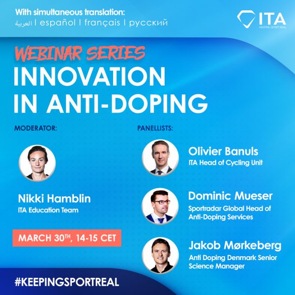 ITA Webinar – Innovation in Anti-Doping