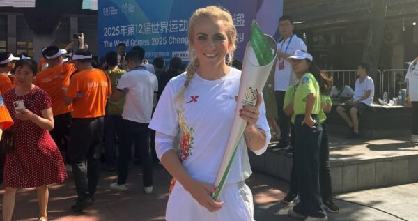 IFMA Celebrates Historic Torch Relay at TWG 2025 in Chengdu: Sofia Olofsson Carries the Flame of Muaythai Legacy