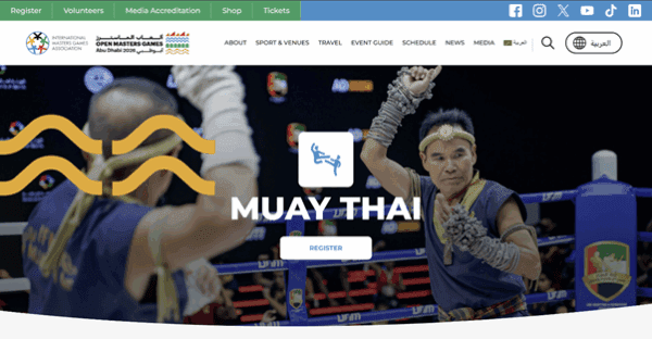 Muaythai Included in the Open Masters Games Abu Dhabi 2026 – Celebrating lifelong sport, culture and global unity.