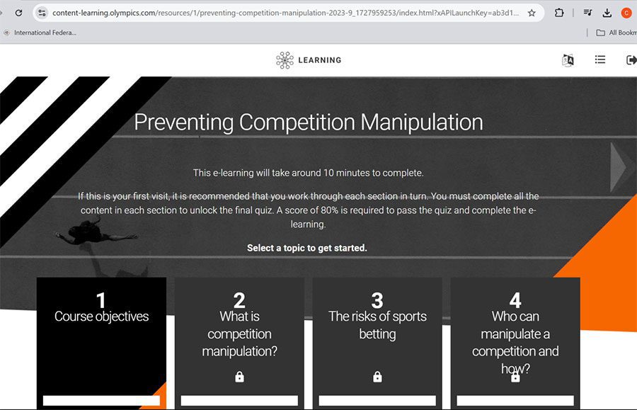 The Integrity E-Learning Programme | International Federation of Muaythai Associations (IFMA)